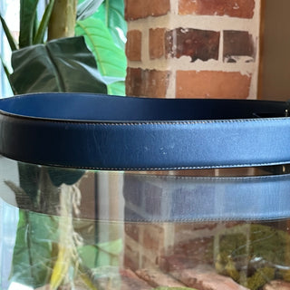 GUCCI Interlocking G Navy Blue Leather Belt 100/40(12US)