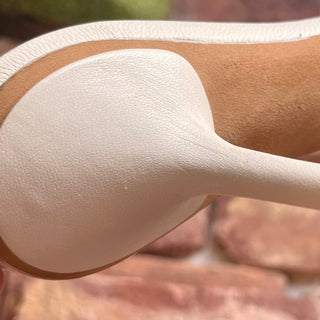 GUCCI Braided White Leather Kitten Heels SZ 8.5