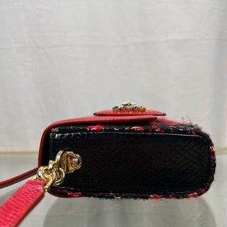 DOLCE & GABBANA DG Millennials Mini Red Tweed Crossbody