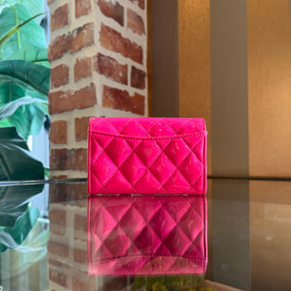 CHANEL Pink Patent Leather Wallet