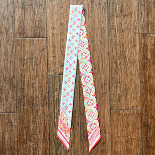 LOUIS VUITTON Tiles BB Pink Monogram Silk Bandeau