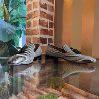 CHRISTIAN LOUBOUTIN Men's Striped Dandelion Tassel Loafers SZ 41 (US 11)