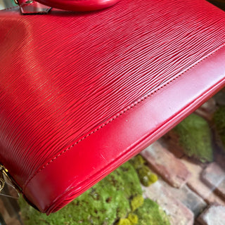 LOUIS VUITTON Alma PM Red Epi Leather Top Handle Bag