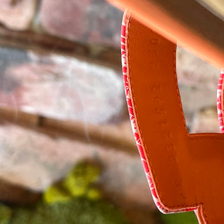 HERMES Oran Terracotta Calfskin Bandana Astrologie Sandals SZ39.5(9.5US)