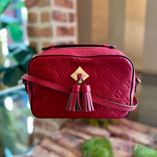 LOUIS VUITTON Saintonge Red Empriente Leather Crossbody