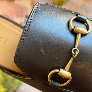 GUCCI Horsebit Brown Leather Loafers SZ 38 (US 8)