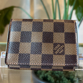 LOUIS VUITTON Enveloppe Carte de Visite Damier Ebene