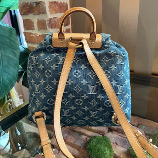 LOUIS VUITTON Sac A Dos Blue Denim Backpack