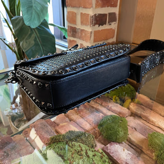 VALENTINO Black Star Crystal Rolling Rockstud Crossbody