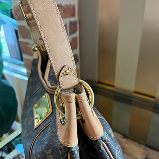 LOUIS VUITTON Galleria PM Brown Monogram Canvas Hobo Bag