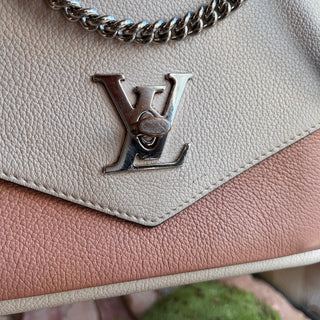 LOUIS VUITTON MyLockMe Chain BB Bicolor Leather Crossbody bag