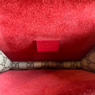 GUCCI Dionysus Mini Red GG Web Canvas Suede Crossbody Bag