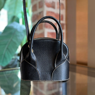 LOEWE Black Vintage Bowler Leather Top Handle