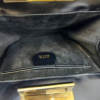 GUCCI Black Suede Vintage Mini Top Handle Bag