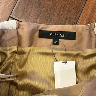 GUCCI Tan Brown Mid Length Skirt SZ40(4US/S)