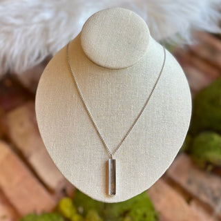 TIFFANY & CO Silver Concave Bar Necklace