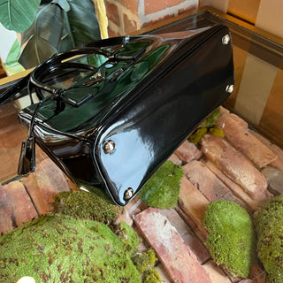 PRADA Galleria Black Patent Leather Tote