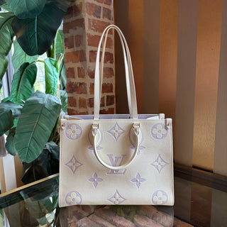 LOUIS VUITTON Monogram Giant OnTheGo MM Latte Bubble Tea