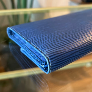 LOUIS VUITTON Vintage Sarah Wallet in Toledo Blue Epi Leather