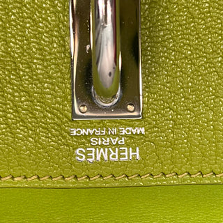 HERMES Chaine D'Ancre Vert Anis Chevre Myzore Clutch