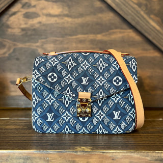 LOUIS VUITTON Pochette Métis Blue Since 1854 Jacquard Canvas Shoulder Bag
