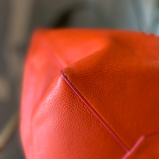CELINE Horizontal Cabas Orange Grained Calfskin Shopping Tote Bag