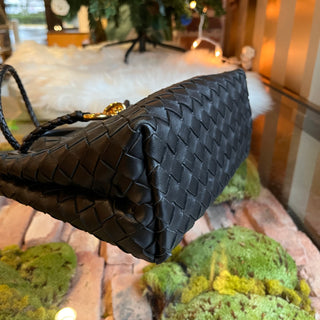 BOTTEGA VENETA Andiamo Small Black Leather Tote Bag