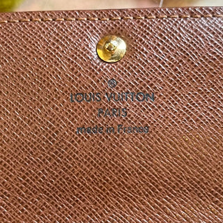 LOUIS VUITTON Sarah LV Monogram Brown Coated Canvas  Wallet