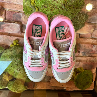 GUCCI Mac80 Dali Pink Soft Calfskin Sneakers SZ38.5(8.5US)