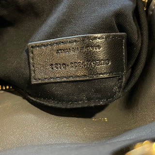 SAINT LAURENT Toy Gray Nappa Lambskin Puffer Shoulder Bag