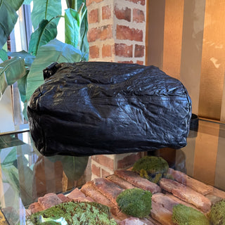 GIVENCHY Pandora Black Crinkled Leather Shoulder Bag