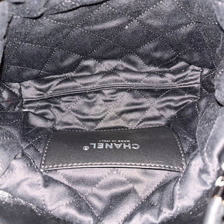 CHANEL 22 Mini Black Shiny Calfskin Tote Bag