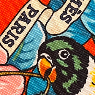 HERMES Jungle Love Love Silk Twilly