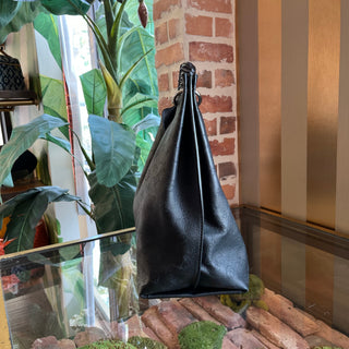 LOUIS VUITTON Carmel Black Mahina Leather Hobo Bag