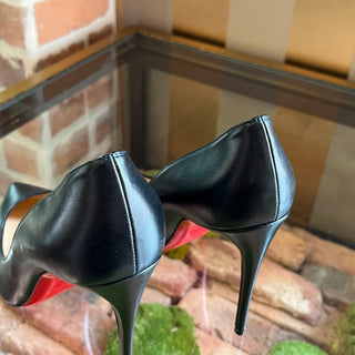 CHRISTIAN LOUBOUTIN La Pigalle Black Shiny Nappa Calf Leather Heels SZ38.5(8.5US)