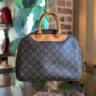 LOUIS VUITTON Deauville Brown Monogram Canvas Vintage Satchel