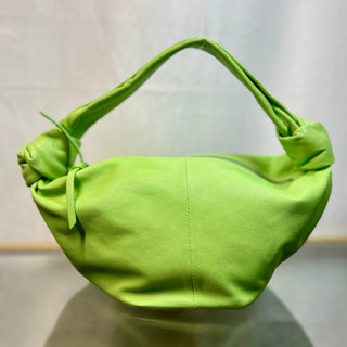 BOTTEGA VENETA Light Green Napa Leather Double Knot Small Hobo Bag