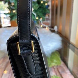 LOUIS VUITTON Saint Cloud GM Black Epi Leather Shoulder Bag