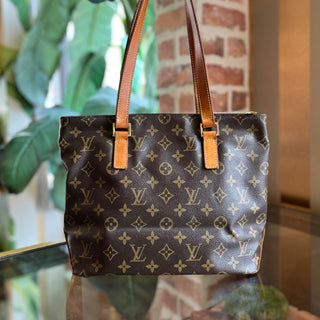 LOUIS VUITTON Piano Brown Monogram Canvas Tote Bag