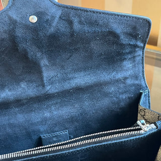 GUCCI Small Dionysus Black GG Supreme Monogram Shoulder Bag