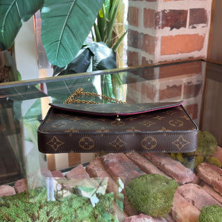 LOUIS VUITTON Felicie Pochette Brown Monogram Canvas Crossbody