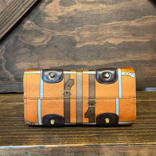 BURBERRY Orange Scarf Print Tote Bag