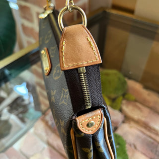 LOUIS VUITTON Eva Brown Monogram Canvas Clutch Bag