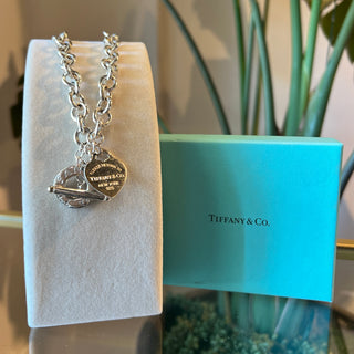 Return to Tiffany® Heart Tag Toggle Necklace crafted in