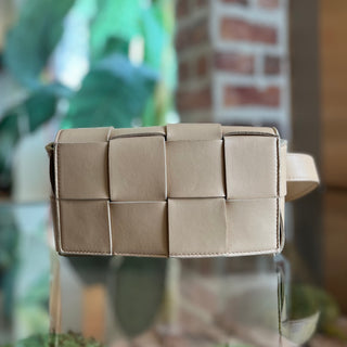 BOTTEGA VENETA Cassette Beige Nappa Leather Belt Bag