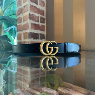 GUCCI GG Marmont Black Leather Belt SZ 90/36