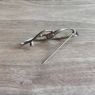 TIFFANY & CO Two Leaf 925 Sterling Silver Vintage Brooch