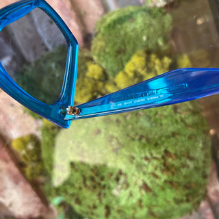 CELINE CL414468/S Blue Transparent Acetate Cat Eye Sunglasses