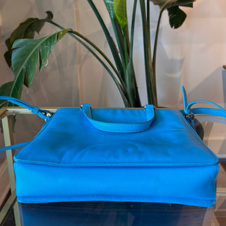 SALVATORE FERRAGAMO Vara Tracy Blue Satchel Shoulder Bag