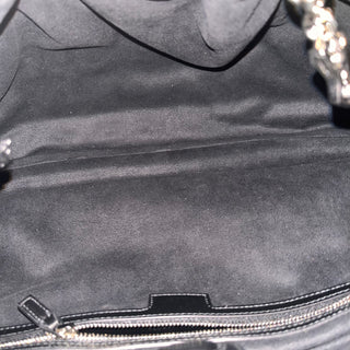 GUCCI Deco Medium Black Leather Quilted Tote